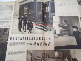 Kotiliesi 1943 nr 2, tammikuu  Kansikuvan sommitellut Doris Bengström; aiheena rukki.  Miten yhteiskunta tukee monilapsisia perheitä?