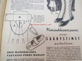 Kotiliesi 1943 nr 2, tammikuu  Kansikuvan sommitellut Doris Bengström; aiheena rukki.  Miten yhteiskunta tukee monilapsisia perheitä?