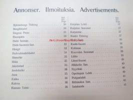 Ilmoitustaksa 1915 Suomen sähkösanomatoimiston ilmoitusosasto - Annonstaxa - Finska telegram byrions annonsafdelning