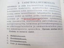 Helsingin Taideteollisuuskeskuskoulu : Järjestysmuodon ja opetusohjelman ehdotus 1917