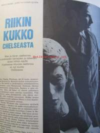 Me naiset 1967 nr 32 -mm. Riikinkukko Chelseasta Timothy Whildborne, Leirintäteatterissa on puku vapaa, Saapasjalkatyttö Nancy Sinatra, Haarlemin ihmeparantaja