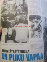 Me naiset 1967 nr 32 -mm. Riikinkukko Chelseasta Timothy Whildborne, Leirintäteatterissa on puku vapaa, Saapasjalkatyttö Nancy Sinatra, Haarlemin ihmeparantaja
