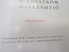 A. Ahlström Oy - A Description of the company today and it´s various forms of activity, the result of a century-long development -Ahlströmin monipuolisen