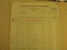Linnankadun Apteekki lasku 30.9.1940