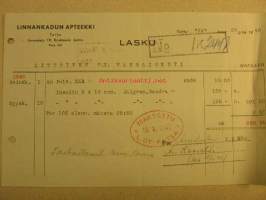 Linnankadun Apteekki lasku 30.9.1940