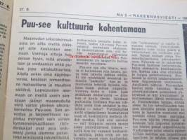 Rakennusviesti 1969 numerot 1,2,3,5,8,10 6 kpl lehtiä, monipuolisesti tuon ajan rakentamisesta