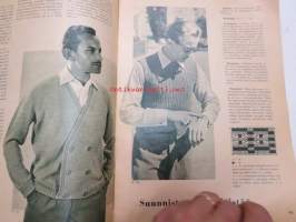 Kodin Pukimet 1956 nr 2. Takakannessa ryijymalleja: Aurinkokello, Helmikuu, Linnunrata ja Porvoon markkinat