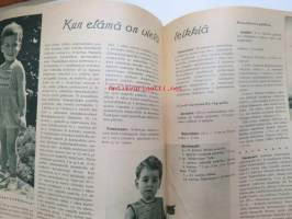 Kodin Pukimet 1956 nr 2. Takakannessa ryijymalleja: Aurinkokello, Helmikuu, Linnunrata ja Porvoon markkinat