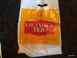 Vanha muovikassi - Liptons tea
