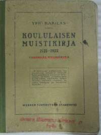 Koululaisen muistikirja 1921-1922