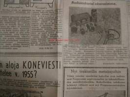 Maaseudun Koneviesti 1954 / 22 sis mm.Oiver m OC-3 telaketjutraktori.Moottoripyöräilijämme varalle Puch scootteri RL125,mp 175 SV ja 175 SVS ja 250