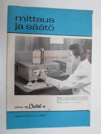 Mittaus ja säätö 1963 nr 1 - Oy Control Ab asiakaslehti, sis. mm. artikkelit; ElectriK Tel-O-Set, Perkin Elmer infrarödspektrofotometrar / spektrofotometrit,