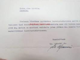 Oy Auto-Bil Ab, Helsinki, 18.1.1949 -asiakirja