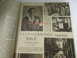 Kotiliesi 1942 nr 5, Maaliskuu  hyödytättekö itse ruusuja sankarihaudalle?, kotipuutarhurin muistio - hernelajikkeista sananen, kevät pukee