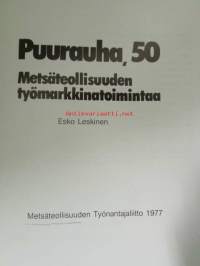 Puurauha, 50 - Metsäteollisuuden työmarkkinatoimintaa