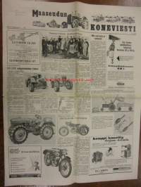 Maaseudun Koneviesti 1955 / 4/III helmikuu II.sis mm TraktoriesittelySulzer nelipyörävetoinen traktori.Moottoripyöräilijän palsta,Excelsior-Victoria.Koneita