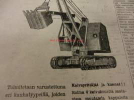 Maaseudun Koneviesti 1955 / 4/III helmikuu II.sis mm TraktoriesittelySulzer nelipyörävetoinen traktori.Moottoripyöräilijän palsta,Excelsior-Victoria.Koneita