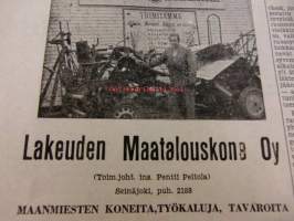 Maaseudun Koneviesti 1954 / 15/II elokuu II.sis mm Traktoriesittelymme,Massey-Harris Pony.Maaöljyn tarina II osa:tuotanto.Puimureita,Massey-Harris 630