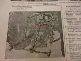 Maaseudun Koneviesti 1954 / 8 huhtikuu II, sis. mm. seur. artikkelit / kuvat / mainokset; Fordson Major Diesel, Automaattinen turvevarastopesä, Kuinka pitkä on