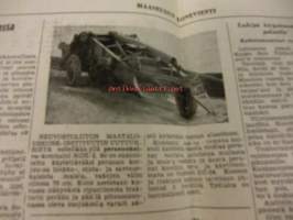 Maaseudun Koneviesti 1954 / 7,huhtikuu I sis. mm. seur. artikkelit / kuvat / mainokset; Lanz-Alldog, Radiokurssi II, Tietoja eräistä pyörätraktoreista, ym.