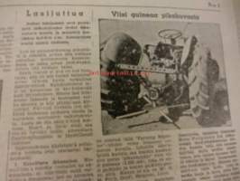 Maaseudun Koneviesti 1954 / 1. 20.1.54 sis. mm.ym.Traktoriesittelymme,David Brown 25.Moottoripyöristä.Leikkuupuimuri,International Harvesterin Mc Cormick B