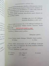 Oy G.W. Sohlberg Ab 1876-1951 - Tarinaa uurastuksesta, aloitekyvyistä, työnilosta ja kauniista saavutuksista.