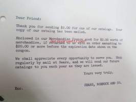 Seas 2.00 Dollar Merchandise Coupon 1962 -etukuponki postimyyntiluetteloasiakkaille, lähetetty Suomeen