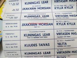 Turun kaupunginteatteri näytäntövuosi 1971-72 -maaliskuun näytännöt, mainosjuliste