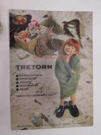 Tretorn gymnastikskor, sportskor, trälett, Hush Puppies, Frogs - våren och sommaren 1968 -katalog, -tuoteluettelo