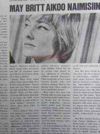 Me Naiset 1968 nr 44 -mm. Kaktus, Hollywoodin unohdettuja ja hyljättyjä Natalia Wood, Leslie Caron, Julie Andrews ja Eva Renzi, valkoiset neekerit, Tyttö joka ei