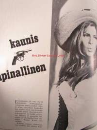 Me Naiset 1968 nr 44 -mm. Kaktus, Hollywoodin unohdettuja ja hyljättyjä Natalia Wood, Leslie Caron, Julie Andrews ja Eva Renzi, valkoiset neekerit, Tyttö joka ei