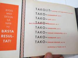 Denna byggnad isoleras och inredes med TAKO-byggnadsmaterial Takolit, Tako byggnadspapp, Tako tapet, Tako spänpapp, Tako spännpapper, Tako färgade spänpapper,