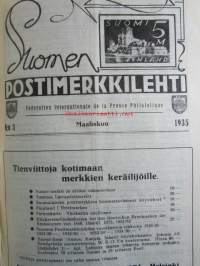 Suomen postimerkkilehti sidottu vuosikerta 1933-37 -annual volumes