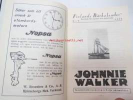 Finlands båtkalender 1934 Handbok för seglare och motormän
