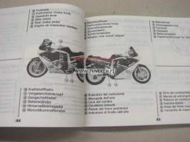 Suzuki GSX-R750 motorcycle -owner´s manual käyttöohjekirja englanniksi