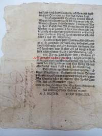 Allmän Kungörelse 26.9.1791 - ...Liffländaren Johan Lar har olofligen afwikit från .... Baron, Öfverste Lietenanten  och Riddaren  Högväborne  Carl Ephraim