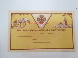 4-H Maatalouskerhotuotteiden näyttelyssä... -kunniakirja, käyttämätön