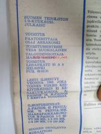 Teinilehti 1965 nr 2 -kantaaottava ja &quot;kapinallinen&quot; oppikoulunuorison Teiniliiton lehti