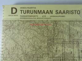Merikarttasarja Turunmaan saaristo Paraistenportti - Utö - Uusikaupunki (sarja D) - Åbolands skärgård 1:50 000, katso kuvista tarkempi sisältö