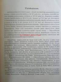 Suomenmaa Ahvenanmaan lääni II Maantieteellistaloudellinen ja historiallinen tietokirja, Lisäksi aakkosellinen hakemisto ja kartta, katso kuvista sisältö tarkemmin.