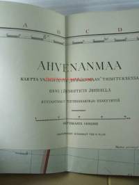 Suomenmaa Ahvenanmaan lääni II Maantieteellistaloudellinen ja historiallinen tietokirja, Lisäksi aakkosellinen hakemisto ja kartta, katso kuvista sisältö tarkemmin.