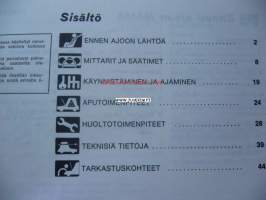 Datsun Nissan Sunny Mallisarja B11 -Käyttöohjekirja