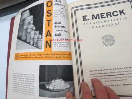 E. Merck, Darmstadt, 1932 Mai - I Präparate für Analyse, Mikroskopie usw. II Chemicalien, Präparate usw. III Mineralien und Sammlungen -reagensseja, kemikaaleja