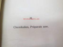 E. Merck, Darmstadt, 1932 Mai - I Präparate für Analyse, Mikroskopie usw. II Chemicalien, Präparate usw. III Mineralien und Sammlungen -reagensseja, kemikaaleja