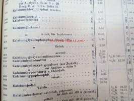 E. Merck, Darmstadt, 1934 Mai - I Präparate für Analyse, Mikroskopie usw. II Chemicalien, Präparate usw. III Mineralien und Sammlungen -reagensseja, kemikaaleja