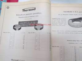 Osakeyhtiö S &amp; N 1939 luettelo nr 5 Jarruhihnat, kytkinpinnat sekä nestejarruosat -varaosaluettelo