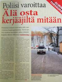 Alibi 2008 nr 5 -mm. HIV-tartuttaja Aki Hakkarainen, "Vedin kurkun auki" viinapullon tähden, Seppo Lehto vankeus uhkaa Karjala-aktivistia, Suomalaismies murhattiin