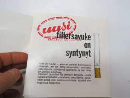 Aikamiehen arvoinen tupakkauutinen - Uusi Kilta filtersavuke -kampanjaesite kauppiaille