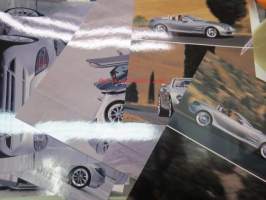 Mercedes-Benz SLR Roadster Press Information - lehdistötiedotekansio värikuvineen ja tietoineen, urheiluauton tuotannon käynnistys ja esittely