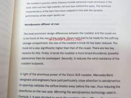 Mercedes-Benz SLR Roadster Press Information - lehdistötiedotekansio värikuvineen ja tietoineen, urheiluauton tuotannon käynnistys ja esittely